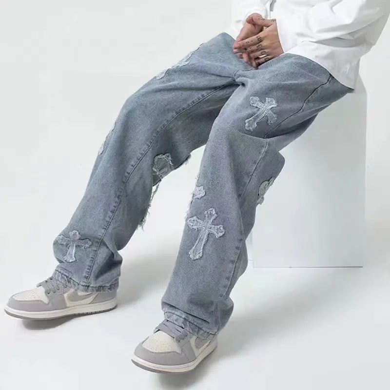 Eternal Cross Baggy Jeans