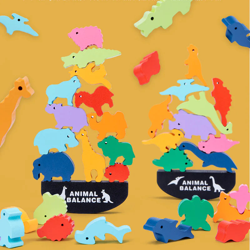 Animal Balance Building Blocks Game