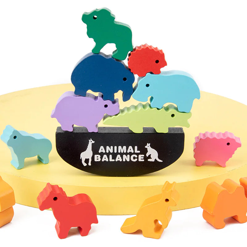 Animal Balance Building Blocks Game