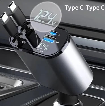 ChargeFlex Pro – Retractable USB-C Car Charger