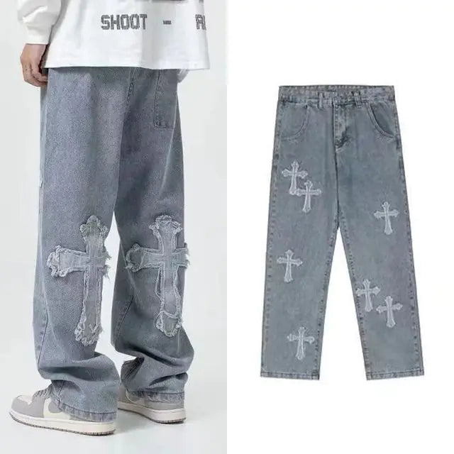 Eternal Cross Baggy Jeans